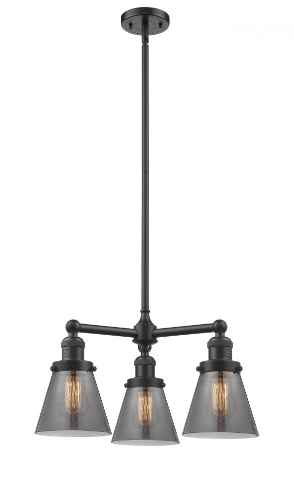 Cone - 3 Light - 19 inch - Oil Rubbed Bronze - Stem Hung - Chandelier