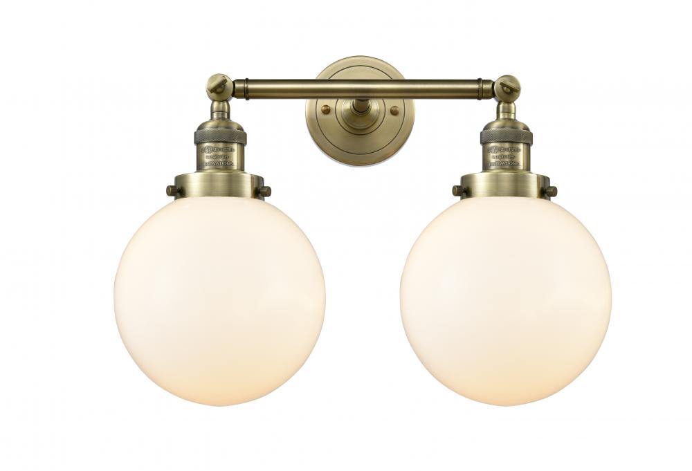 Beacon - 2 Light - 19 inch - Antique Brass - Adjustable Bath Vanity Light
