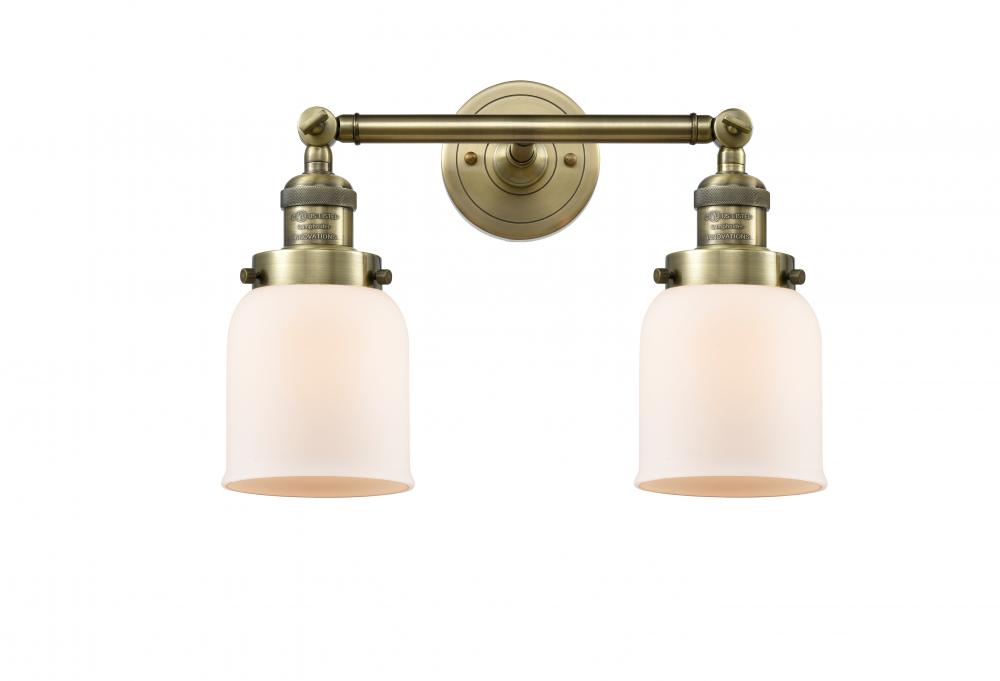 Bell - 2 Light - 16 inch - Antique Brass - Adjustable Bath Vanity Light