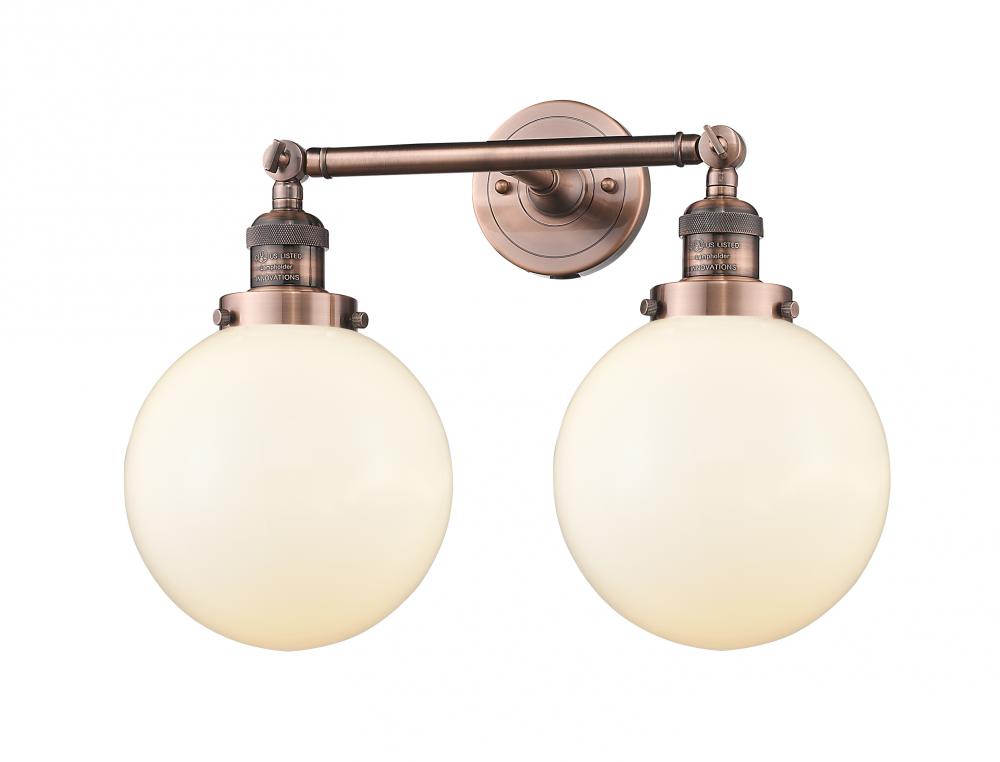 Beacon - 2 Light - 19 inch - Antique Copper - Adjustable Bath Vanity Light