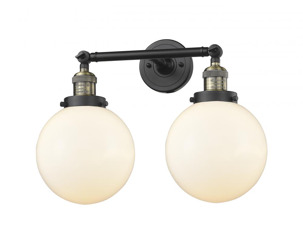 Beacon - 2 Light - 19 inch - Black Antique Brass - Adjustable Bath Vanity Light