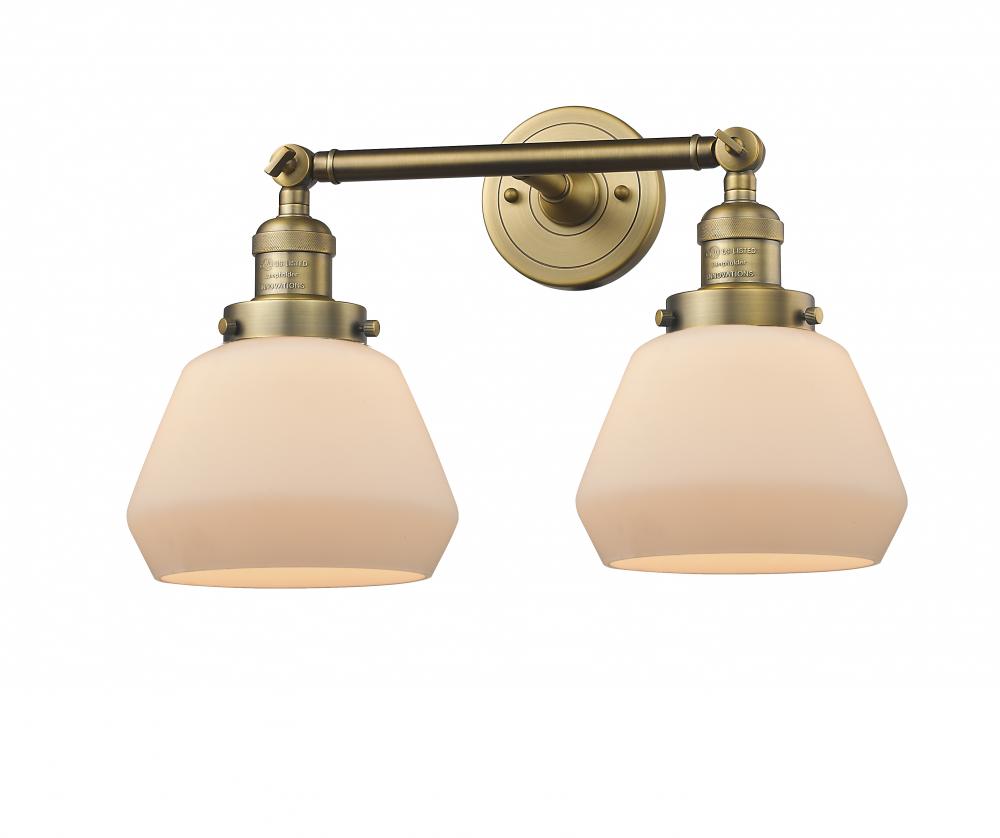 Fulton - 2 Light - 17 inch - Brushed Brass - Adjustable Bath Vanity Light