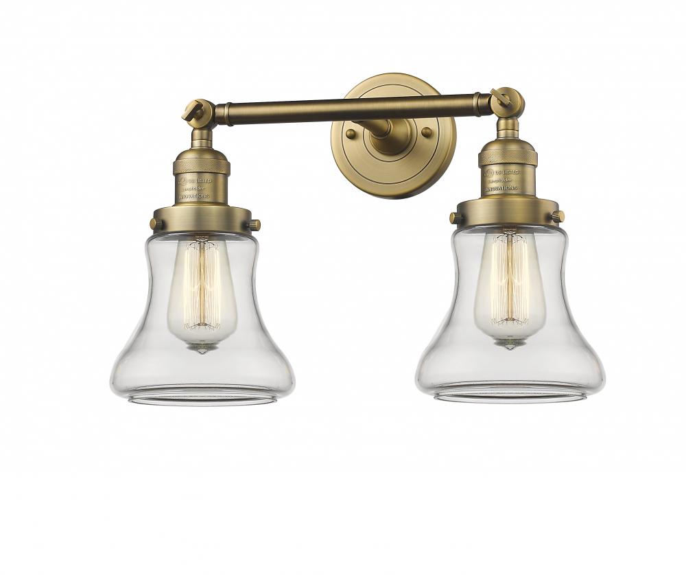 Bellmont - 2 Light - 17 inch - Brushed Brass - Bath Vanity Light