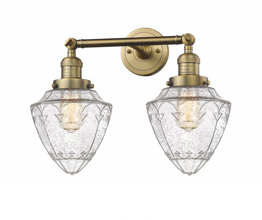 Bullet - 2 Light - 18 inch - Brushed Brass - Bath Vanity Light