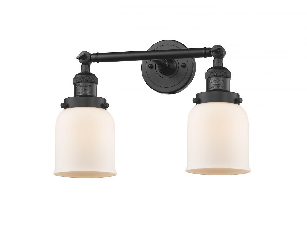 Bell - 2 Light - 16 inch - Matte Black - Adjustable Bath Vanity Light