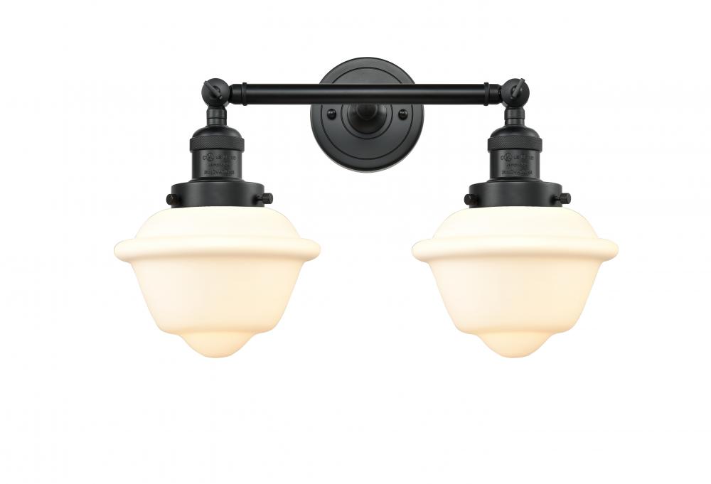 Oxford - 2 Light - 17 inch - Matte Black - Bath Vanity Light