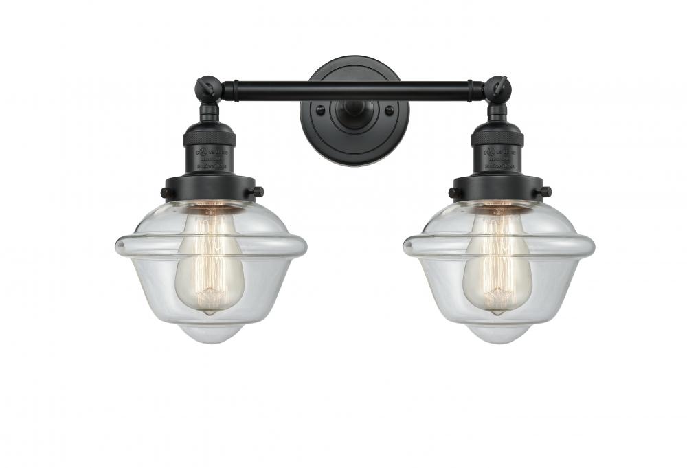Oxford - 2 Light - 17 inch - Matte Black - Adjustable Bath Vanity Light