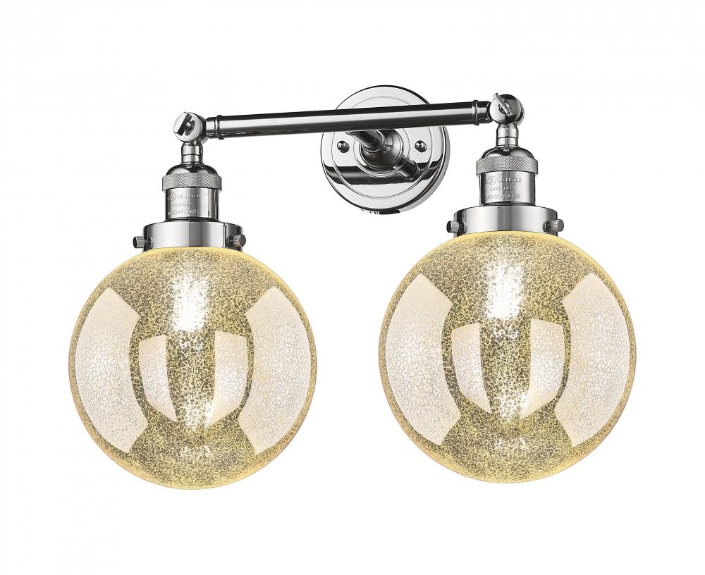 Beacon - 2 Light - 19 inch - Polished Chrome - Adjustable Bath Vanity Light