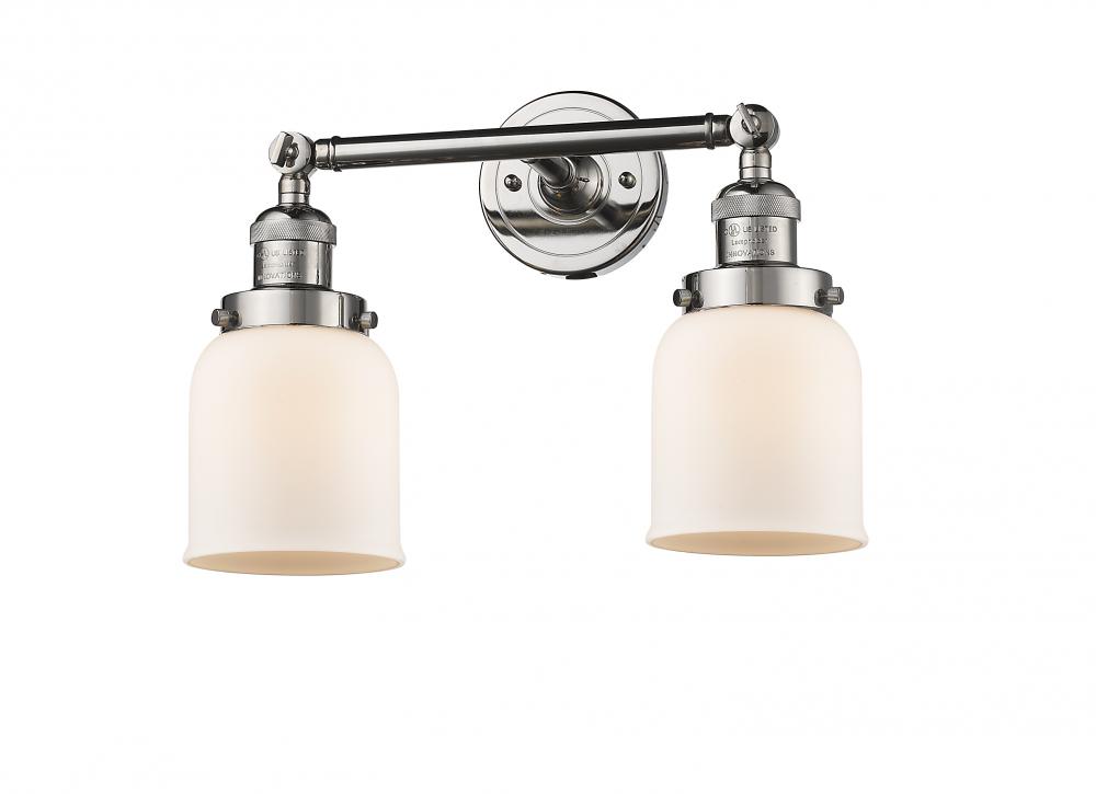 Bell - 2 Light - 16 inch - Polished Nickel - Adjustable Bath Vanity Light