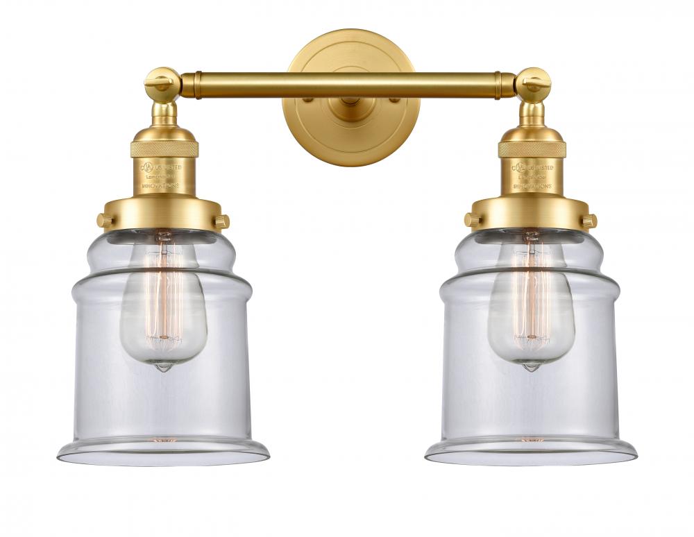 Canton - 2 Light - 17 inch - Satin Gold - Bath Vanity Light