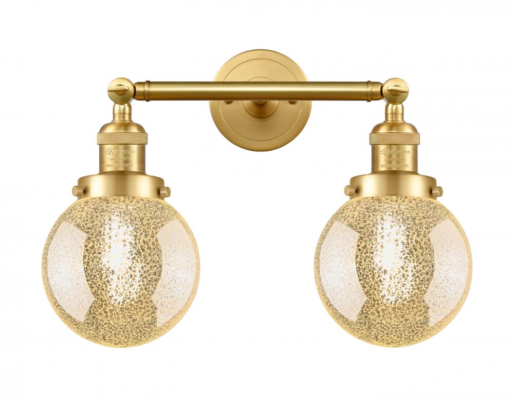 Beacon - 2 Light - 17 inch - Satin Gold - Adjustable Bath Vanity Light