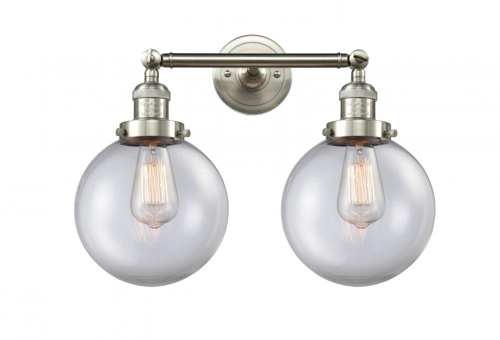 Beacon - 2 Light - 19 inch - Brushed Satin Nickel - Adjustable Bath Vanity Light