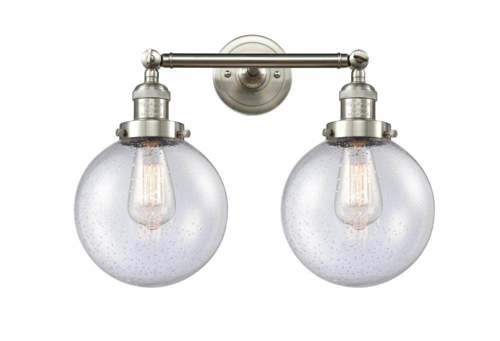 Beacon - 2 Light - 19 inch - Brushed Satin Nickel - Adjustable Bath Vanity Light