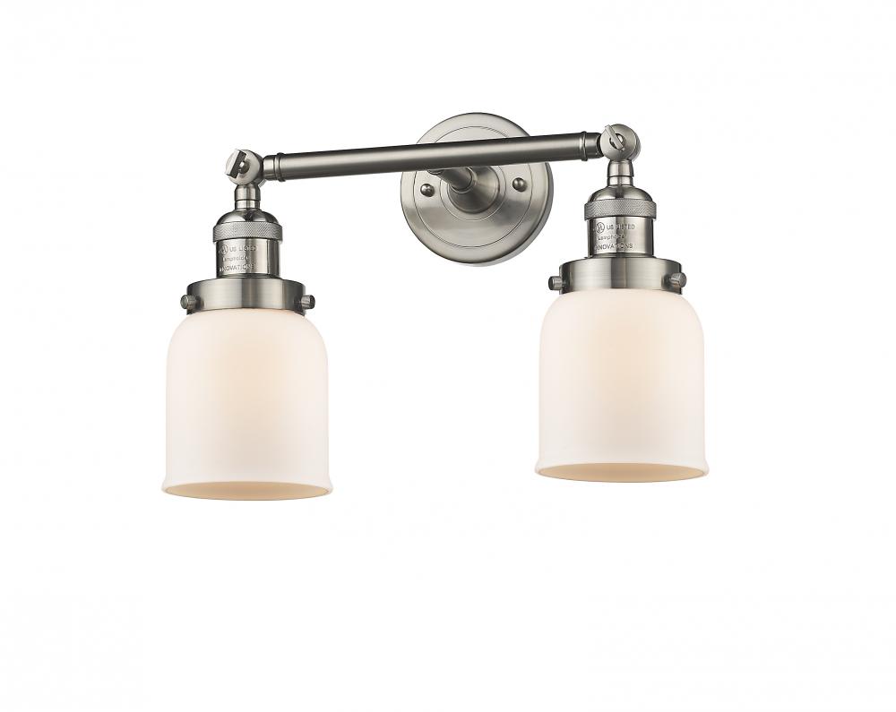 Bell - 2 Light - 16 inch - Brushed Satin Nickel - Adjustable Bath Vanity Light