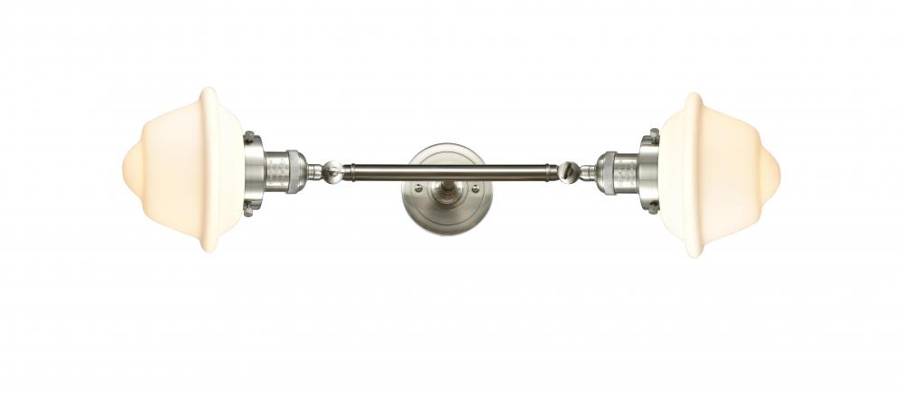 Oxford - 2 Light - 8 inch - Brushed Satin Nickel - Adjustable Bath Vanity Light