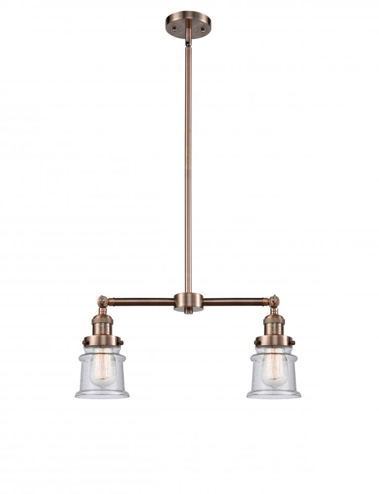 Canton - 2 Light - 21 inch - Antique Copper - Stem Hung - Island Light