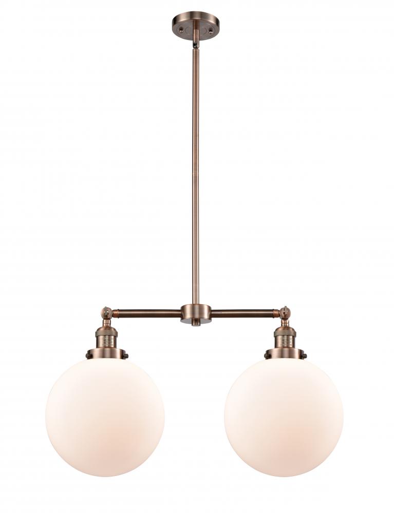 Beacon - 2 Light - 25 inch - Antique Copper - Stem Hung - Adjustable Island Light