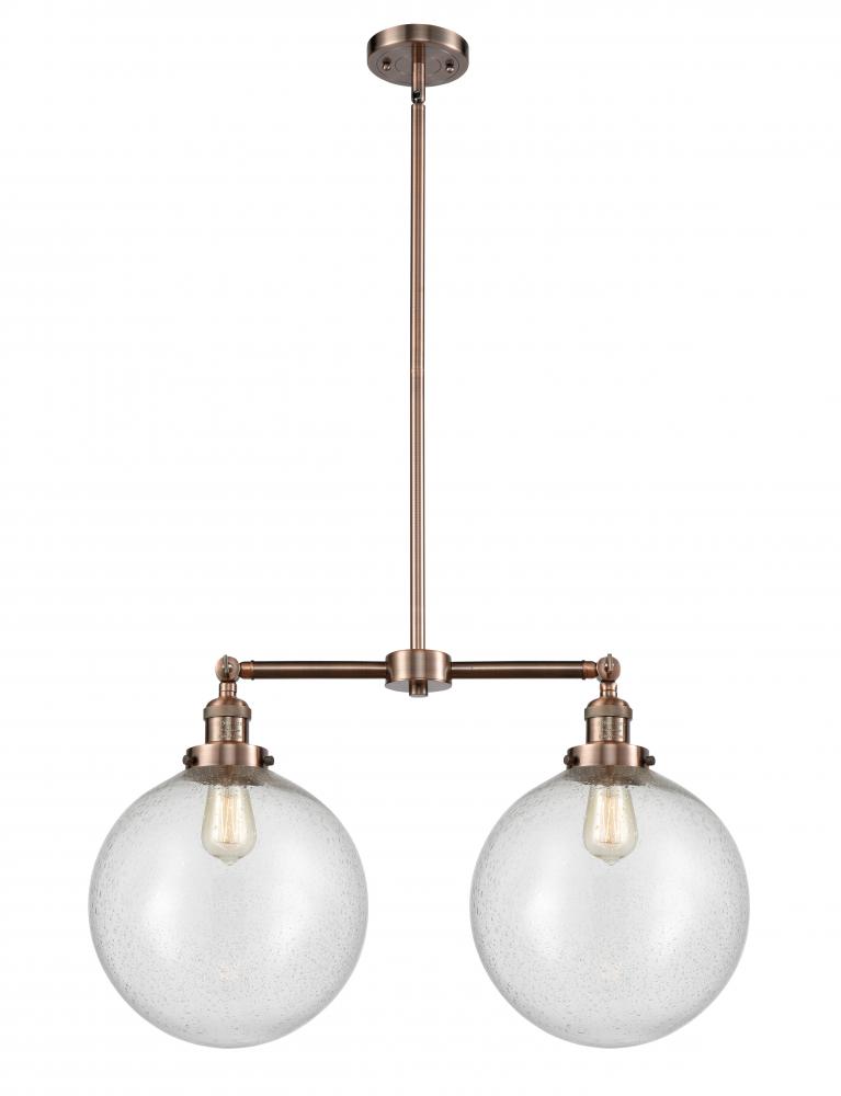 Beacon - 2 Light - 27 inch - Antique Copper - Stem Hung - Adjustable Island Light