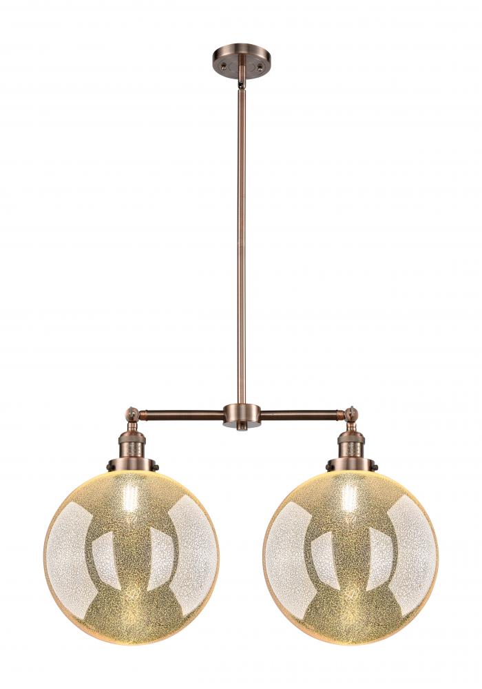 Beacon - 2 Light - 27 inch - Antique Copper - Stem Hung - Adjustable Island Light