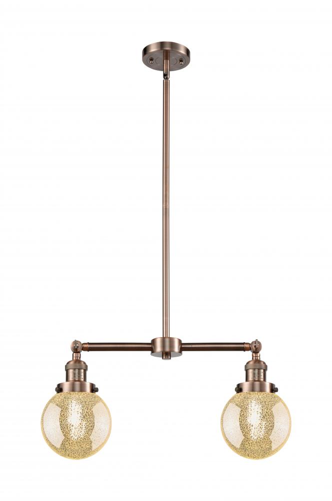 Beacon - 2 Light - 23 inch - Antique Copper - Stem Hung - Adjustable Island Light