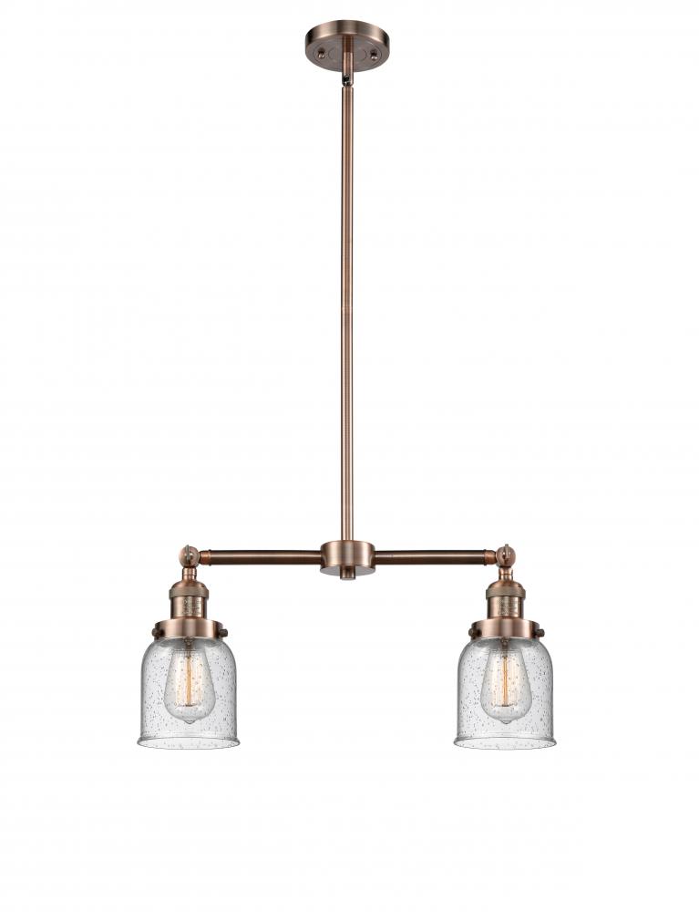 Bell - 2 Light - 21 inch - Antique Copper - Stem Hung - Adjustable Island Light