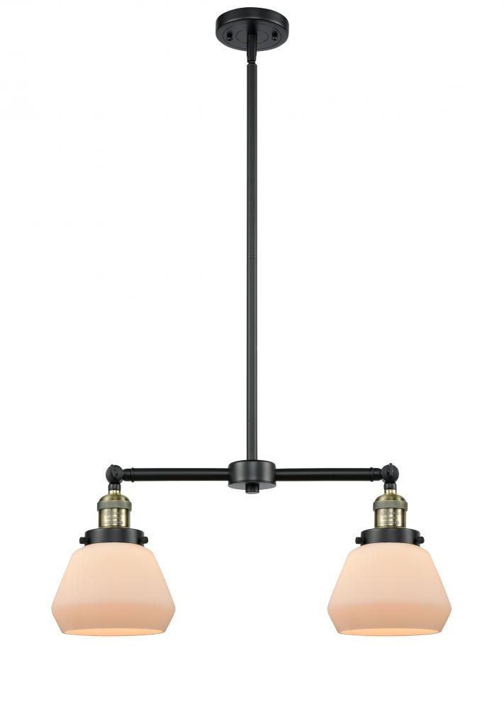 Fulton - 2 Light - 21 inch - Black Antique Brass - Stem Hung - Adjustable Island Light