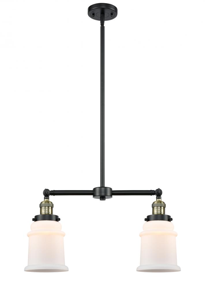 Canton - 2 Light - 21 inch - Black Antique Brass - Stem Hung - Adjustable Island Light