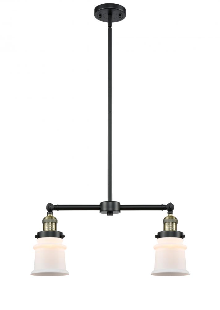 Canton - 2 Light - 21 inch - Black Antique Brass - Stem Hung - Island Light