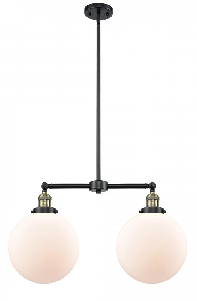 Beacon - 2 Light - 25 inch - Black Antique Brass - Stem Hung - Adjustable Island Light
