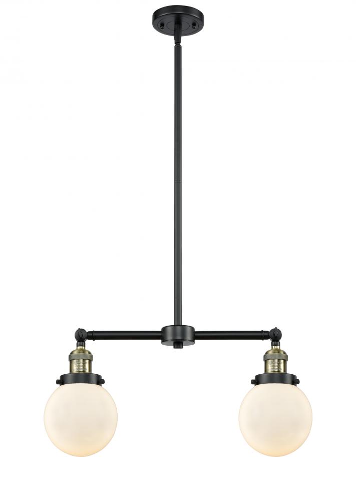 Beacon - 2 Light - 23 inch - Black Antique Brass - Stem Hung - Adjustable Island Light