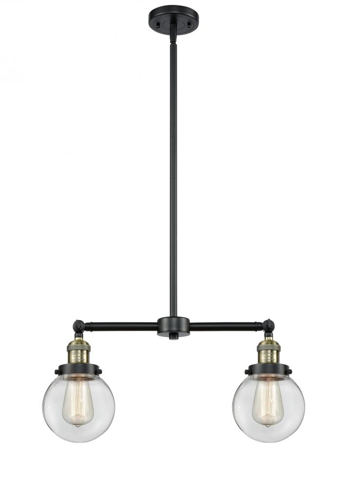 Beacon - 2 Light - 23 inch - Black Antique Brass - Stem Hung - Adjustable Island Light