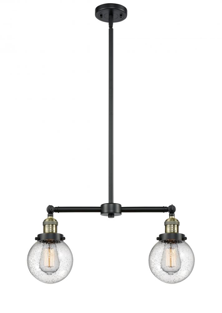 Beacon - 2 Light - 23 inch - Black Antique Brass - Stem Hung - Adjustable Island Light