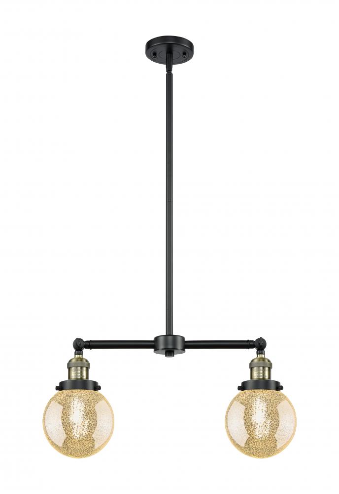 Beacon - 2 Light - 23 inch - Black Antique Brass - Stem Hung - Adjustable Island Light