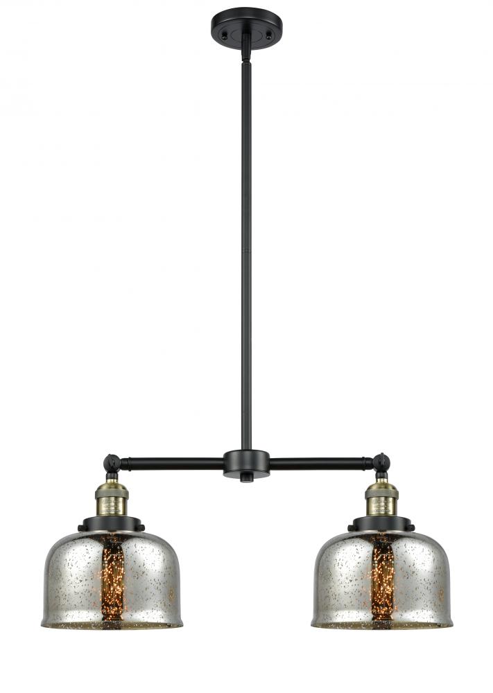 Bell - 2 Light - 24 inch - Black Antique Brass - Stem Hung - Adjustable Island Light