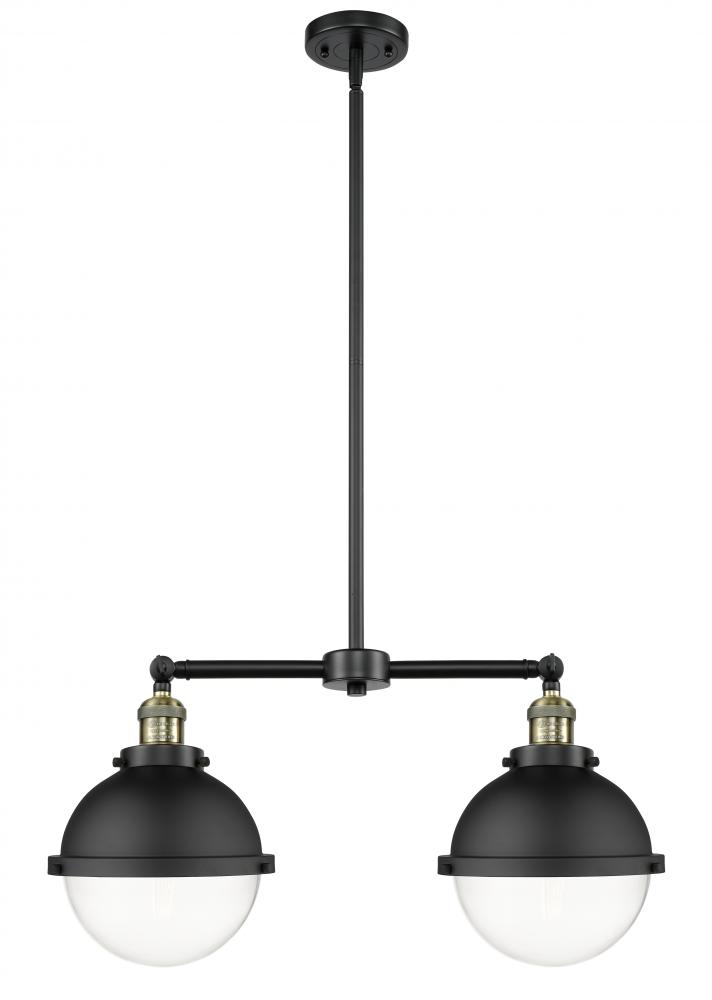 Hampden - 2 Light - 18 inch - Black Antique Brass - Stem Hung - Adjustable Island Light