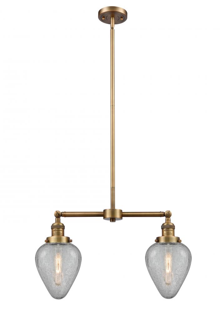 Geneseo - 2 Light - 21 inch - Brushed Brass - Stem Hung - Adjustable Island Light