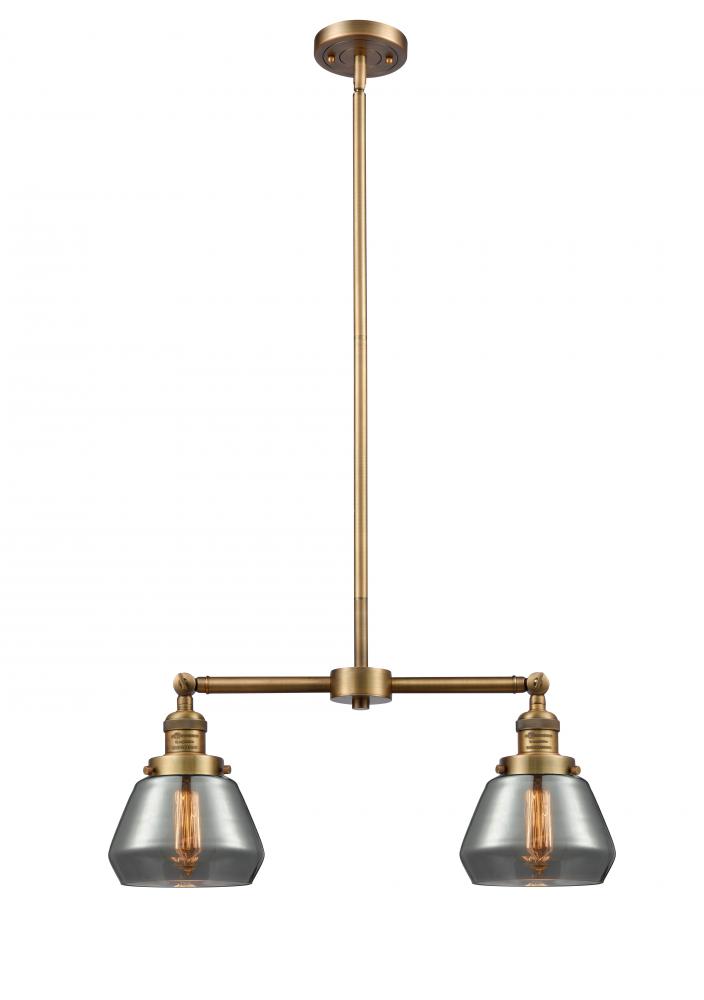 Fulton - 2 Light - 21 inch - Brushed Brass - Stem Hung - Adjustable Island Light