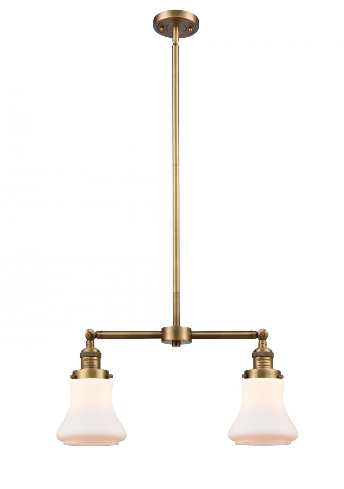 Bellmont - 2 Light - 21 inch - Brushed Brass - Stem Hung - Island Light