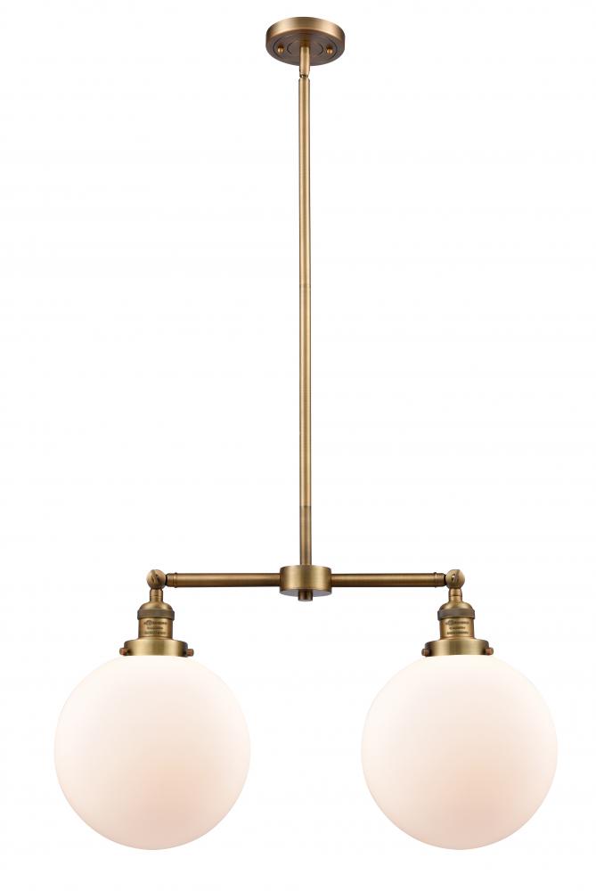 Beacon - 2 Light - 25 inch - Brushed Brass - Stem Hung - Adjustable Island Light
