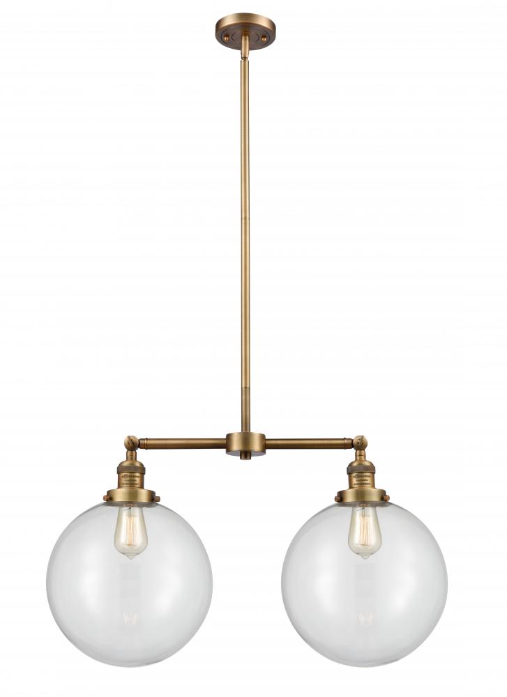 Beacon - 2 Light - 27 inch - Brushed Brass - Stem Hung - Adjustable Island Light