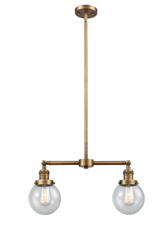 Beacon - 2 Light - 23 inch - Brushed Brass - Stem Hung - Adjustable Island Light