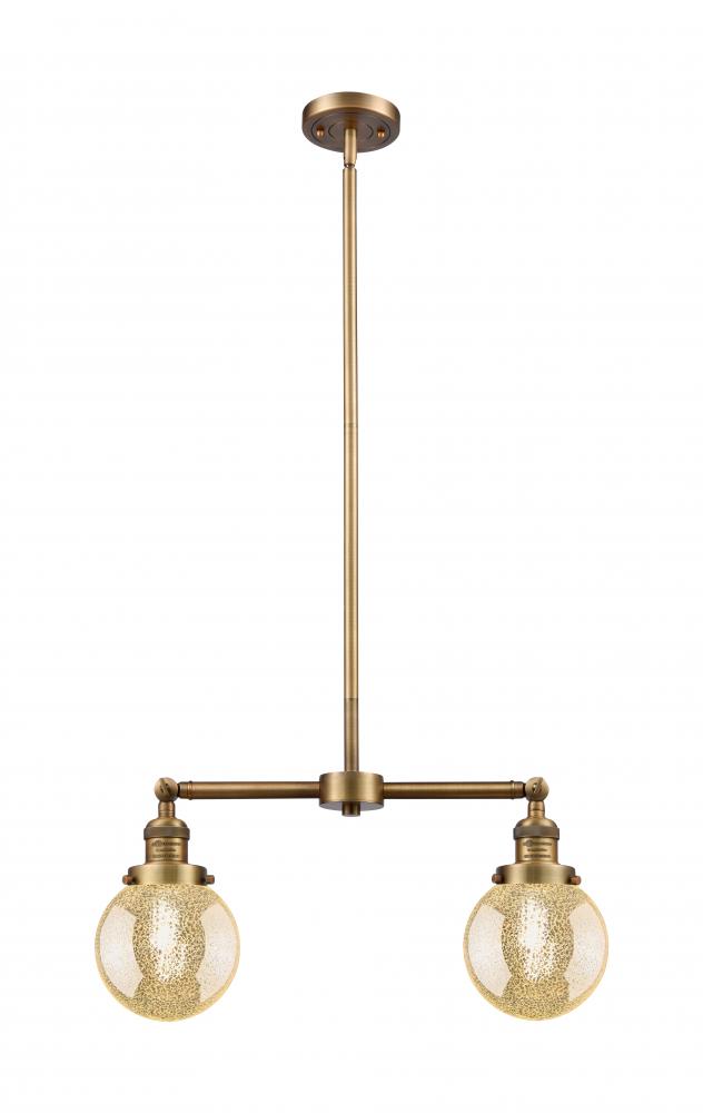 Beacon - 2 Light - 23 inch - Brushed Brass - Stem Hung - Adjustable Island Light