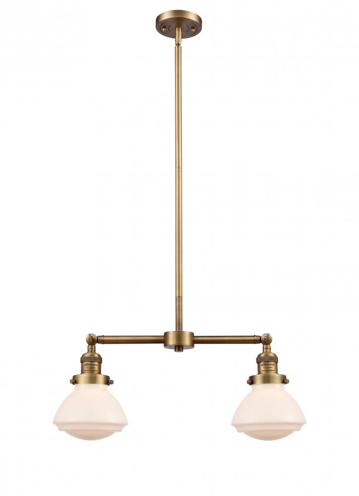 Olean - 2 Light - 22 inch - Brushed Brass - Stem Hung - Island Light