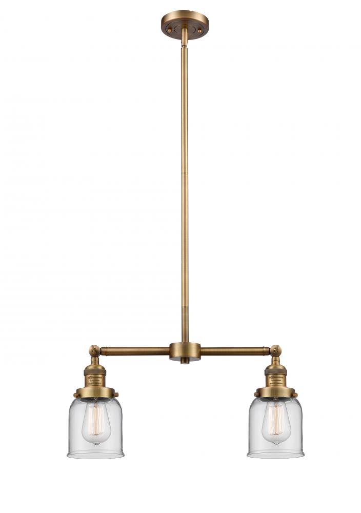 Bell - 2 Light - 21 inch - Brushed Brass - Stem Hung - Adjustable Island Light