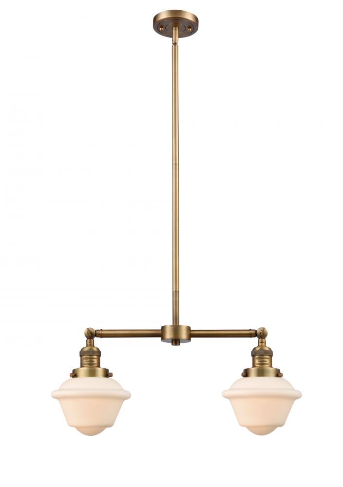 Oxford - 2 Light - 24 inch - Brushed Brass - Stem Hung - Island Light