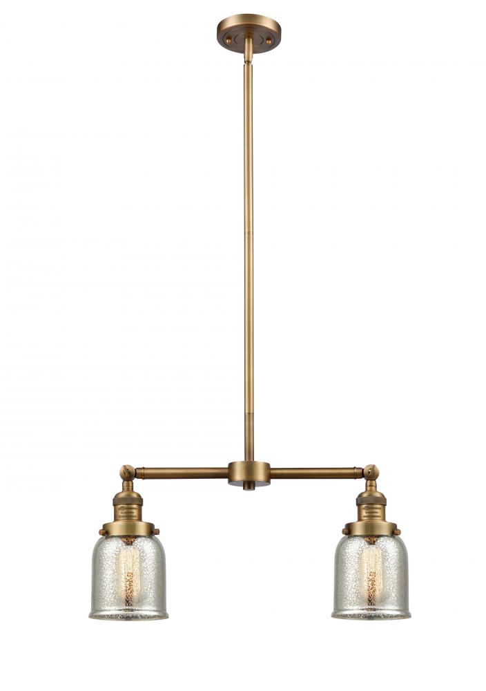 Bell - 2 Light - 21 inch - Brushed Brass - Stem Hung - Adjustable Island Light