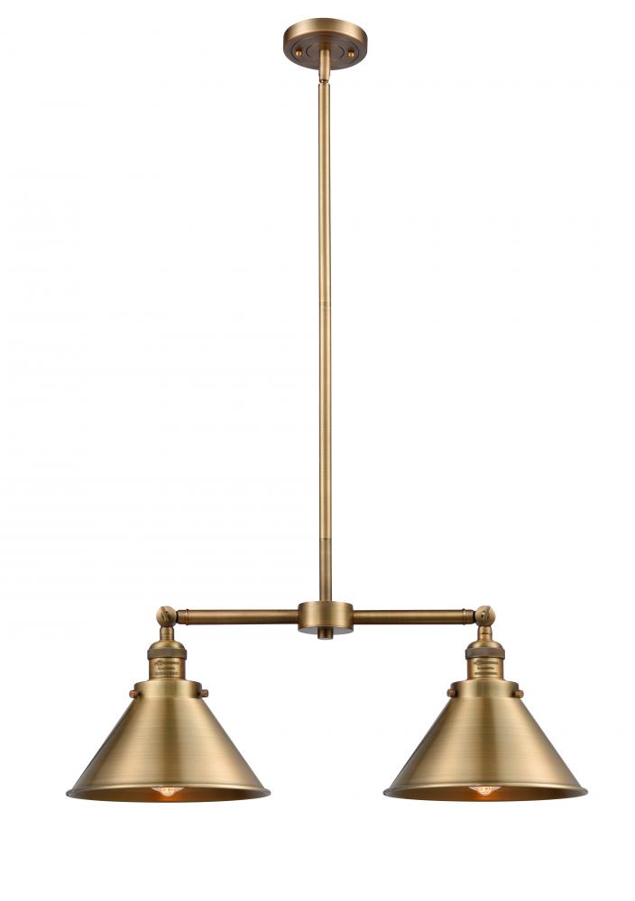 Briarcliff - 2 Light - 21 inch - Brushed Brass - Stem Hung - Adjustable Island Light