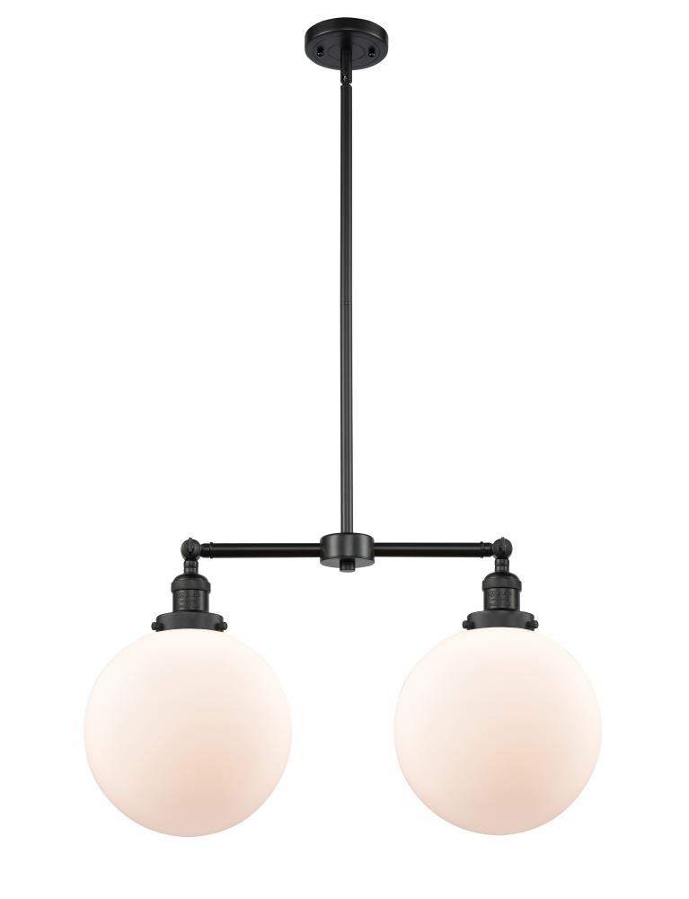 Beacon - 2 Light - 25 inch - Matte Black - Stem Hung - Adjustable Island Light