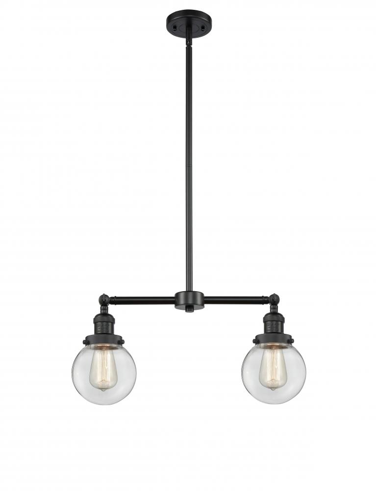 Beacon - 2 Light - 23 inch - Matte Black - Stem Hung - Adjustable Island Light