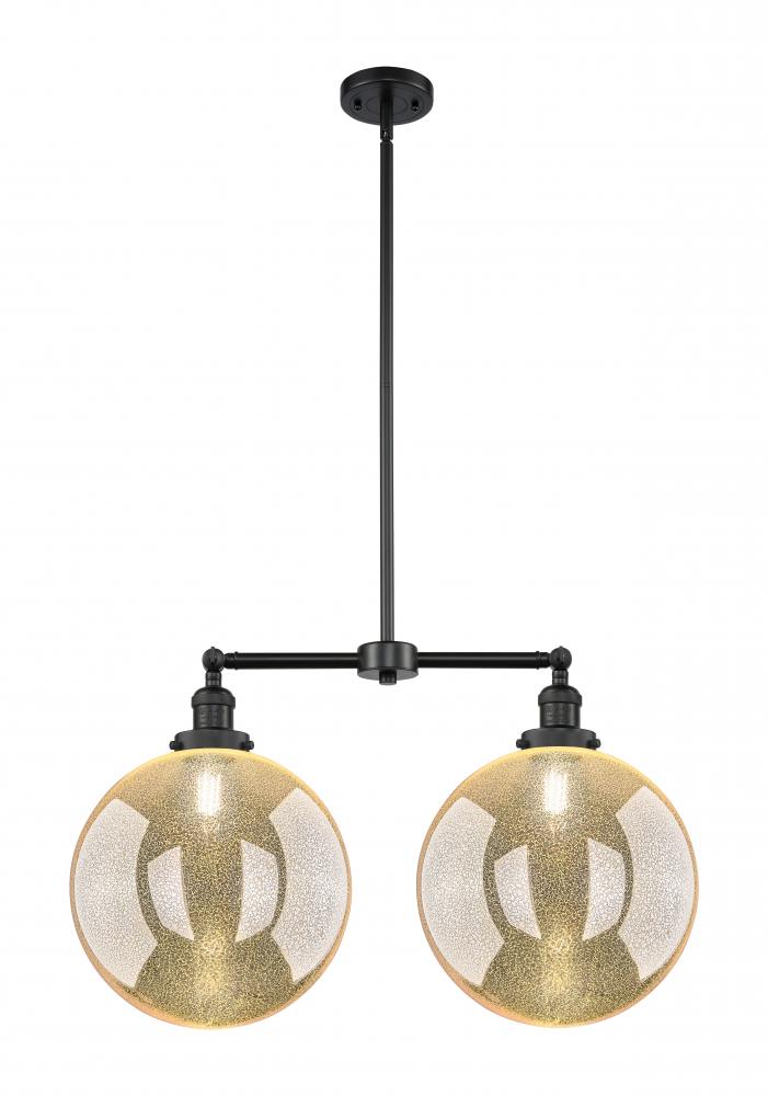 Beacon - 2 Light - 27 inch - Matte Black - Stem Hung - Adjustable Island Light